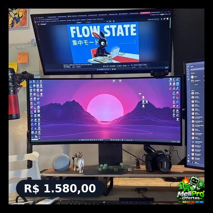Monitor Gamer LG UltraGear Curvo 34" QuadHD 2K UltraWide 1800R 160Hz 1ms