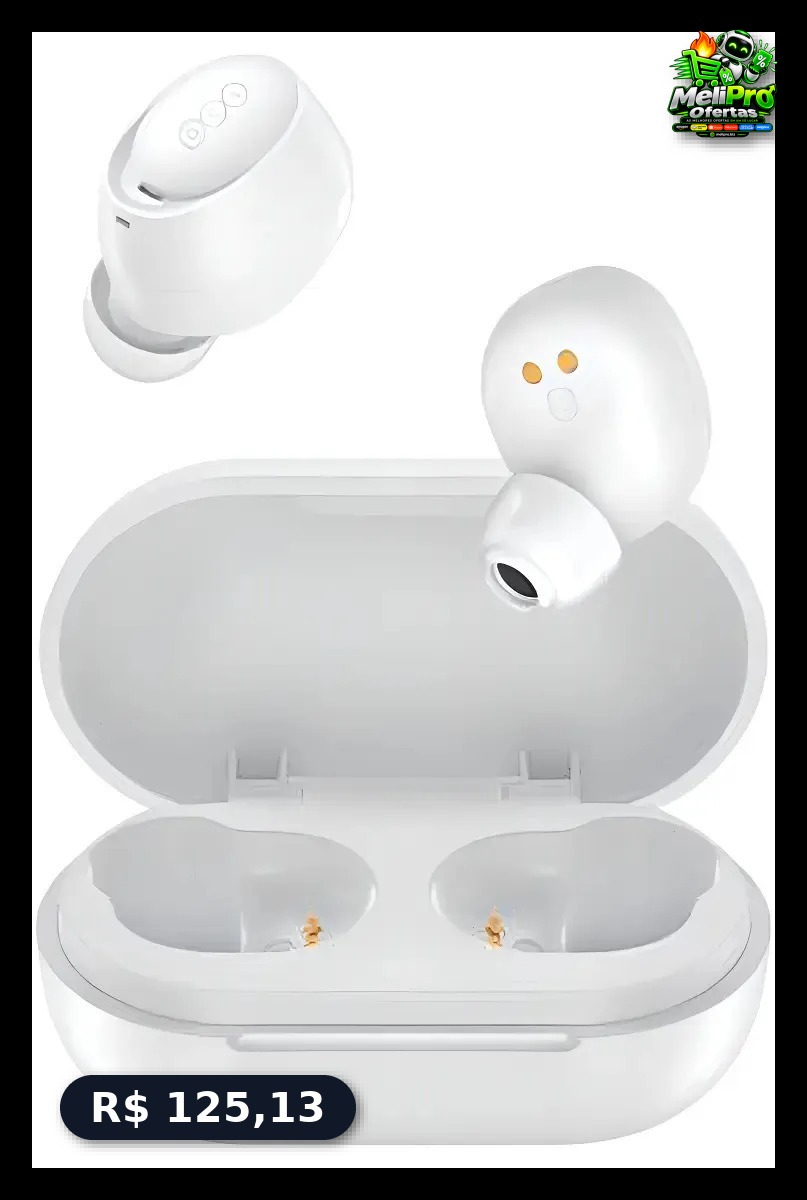 Fone Qcy T27 Arcbuds Lite Bluetooth 5.3 Enc Cor Branco