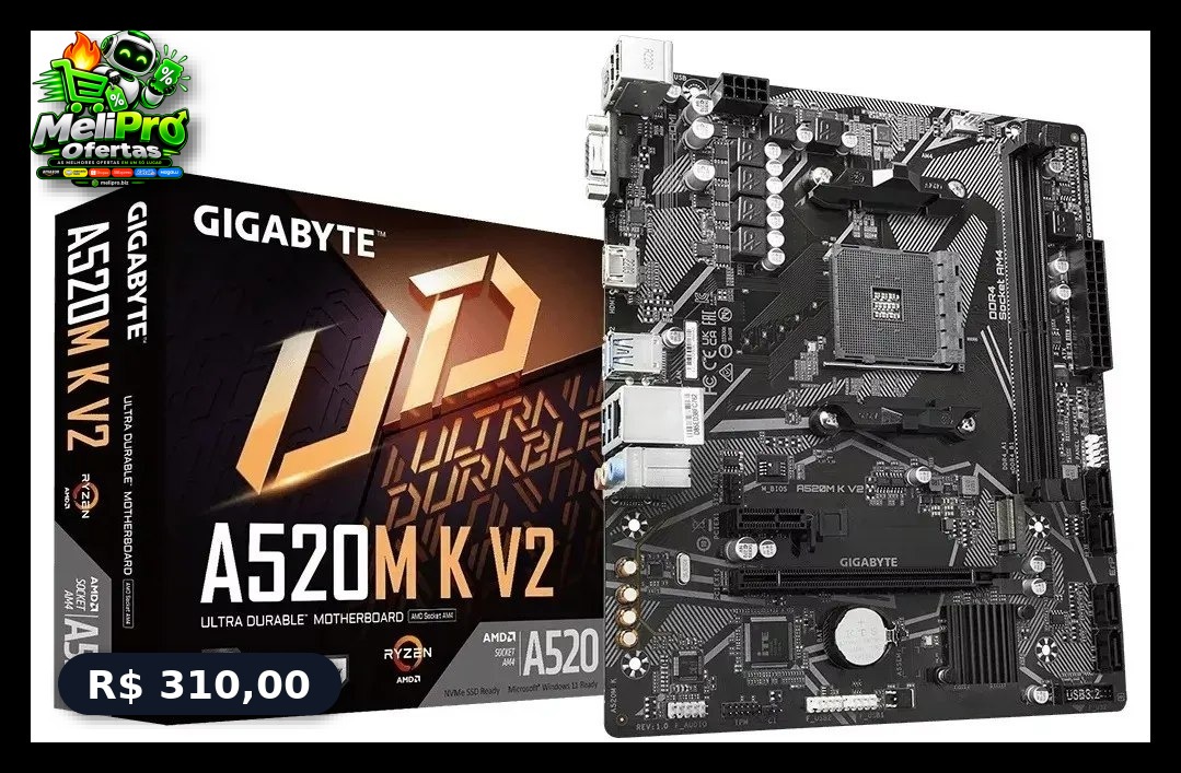 Placa mãe Gigabyte Ultra Durable A520M K V2