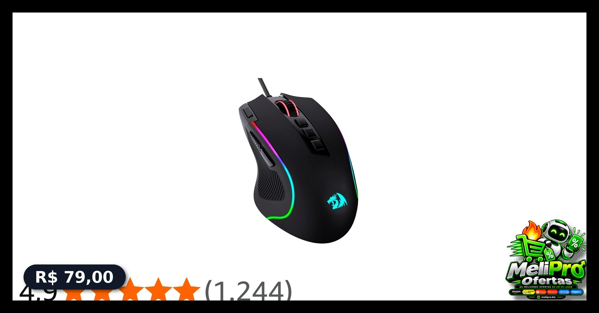Mouse Gamer Redragon Predator RGB M612-RGB