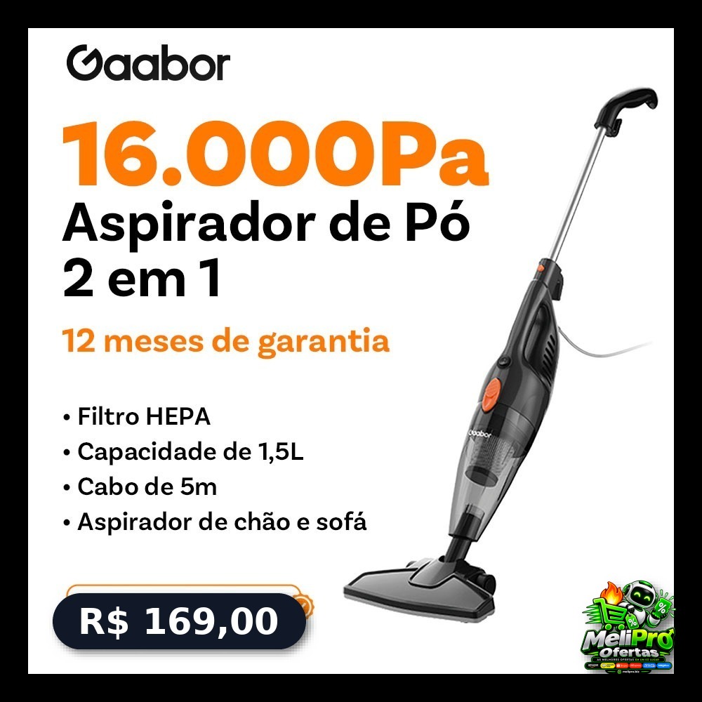 Gaabor Aspirador de pó portátil 2 em 1