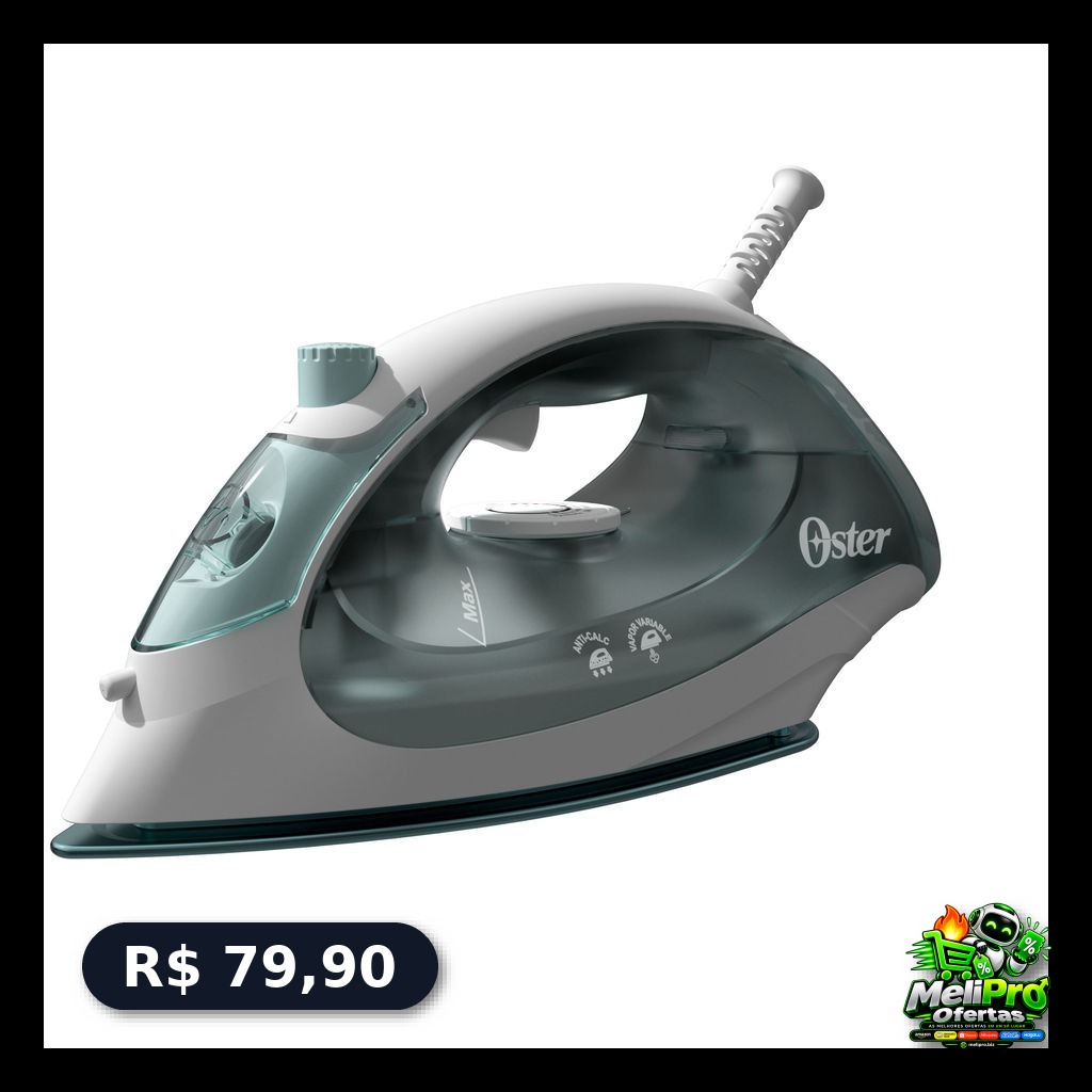 Ferro de Passar a Vapor Oster Antiaderente Verde