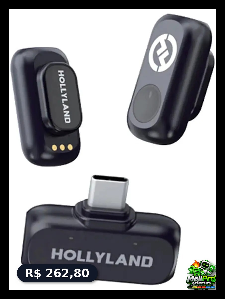Microfone Hollyland Lark A1 Mini USB-C Preto