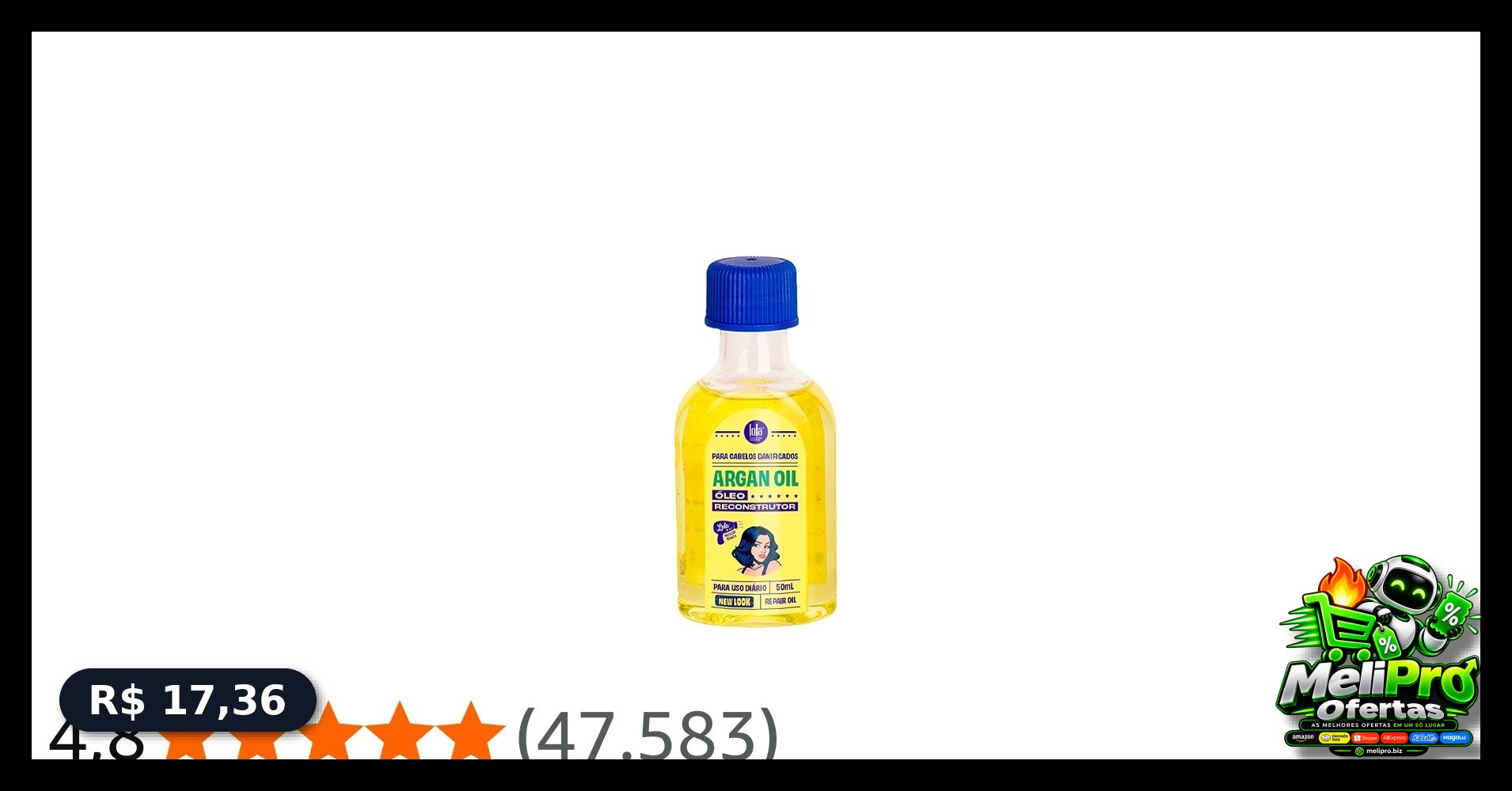 Argan Óleo Reparador 50ml , Lola Cosmetics