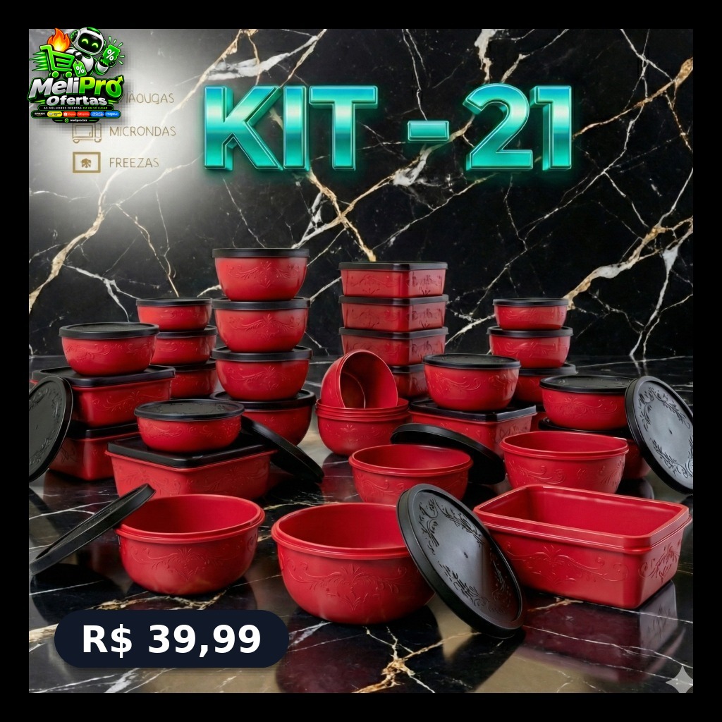 Kit 21 Potes para Cozinha!