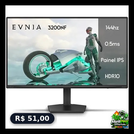 BAIXOU MAIS! Monitor Gamer Phillips 24 Evnia Ips 144hz 0.5ms Wide Fullhd Preto 127/220v