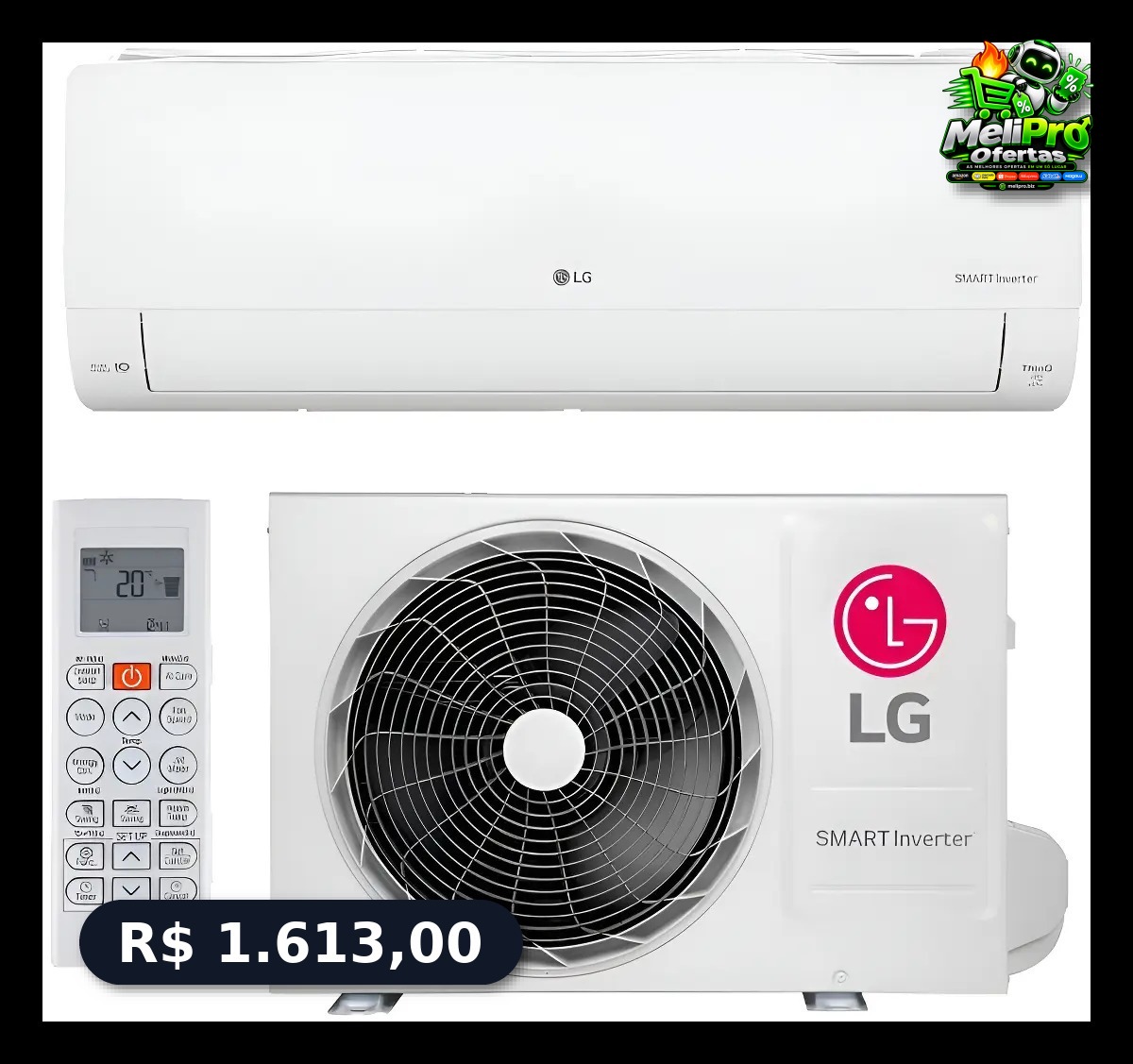 Ar Condicionado LG Ai Smart Inverter Voice 9000 Btus Frio Branco