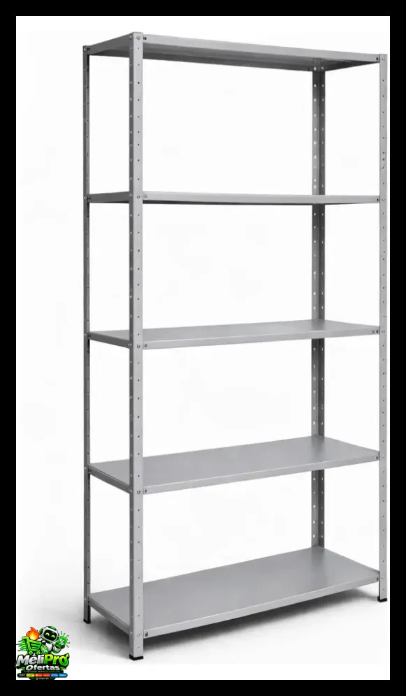 Estante Multiuso de Aço com 5 Bandejas Cinza 60x30 cm