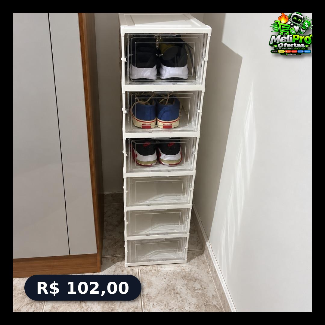 Sapateira Vertical Empilhável – 6 Andares