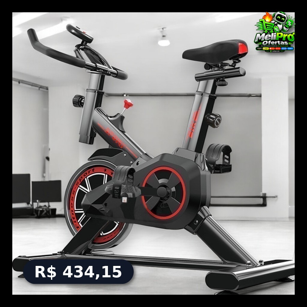 Bicicleta Spinning Ergométrica com Monitor até 120kg