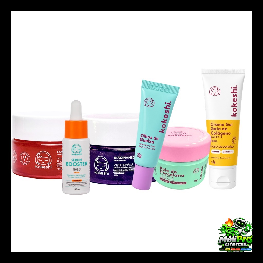 PELE DE PORCELANA com esse kit facial completo de 6 itens