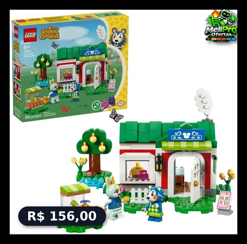 Kit de construção Lego Animal Crossing Handyman Sisters Clothing Store 77055