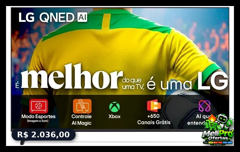 Smart TV 4K 50" LG QNED73 AI