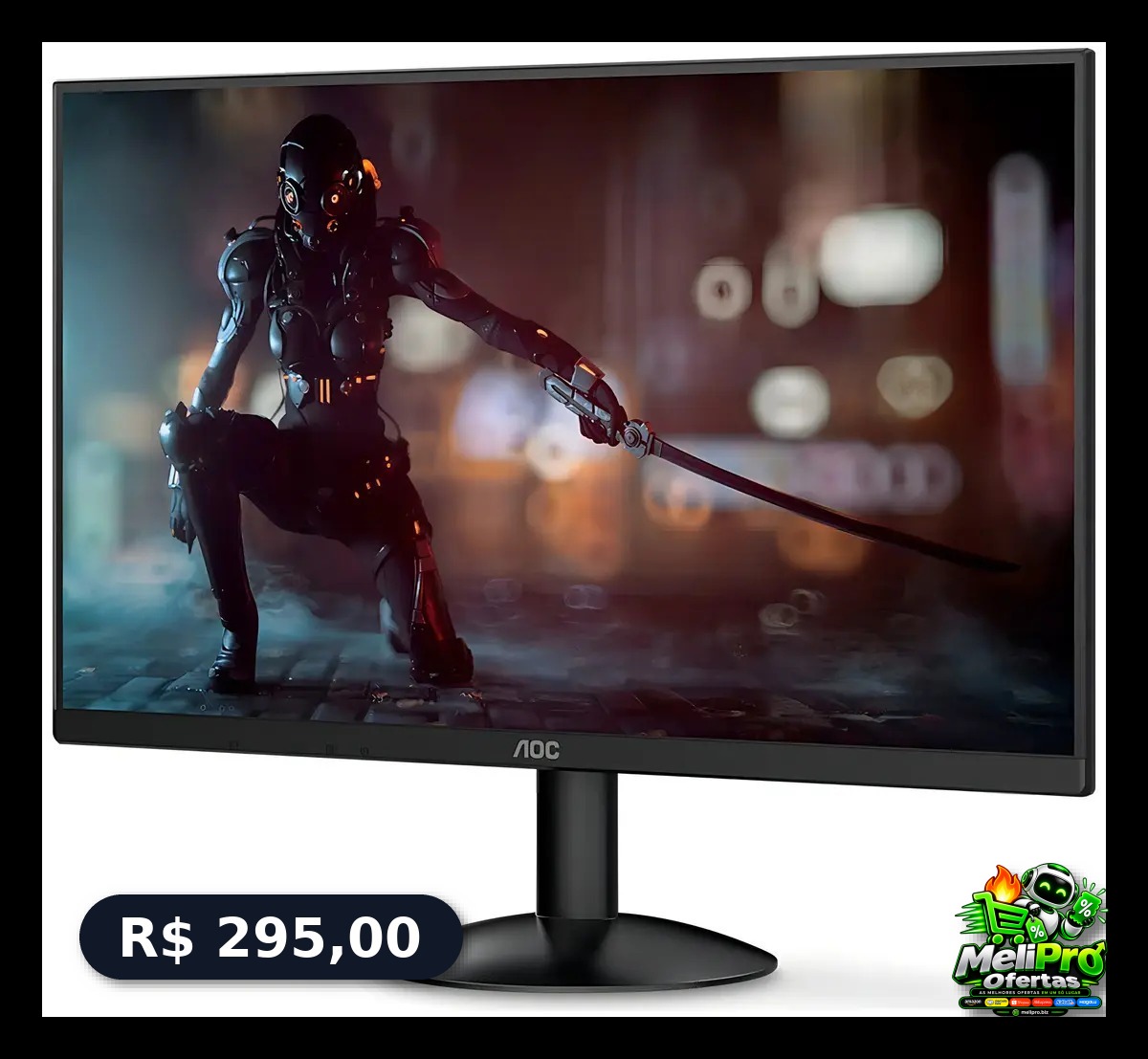 Monitor gamer Aoc Série B30 21.5'' Full Hd Gaming 120hz 1ms 22b30hm23 cor preto