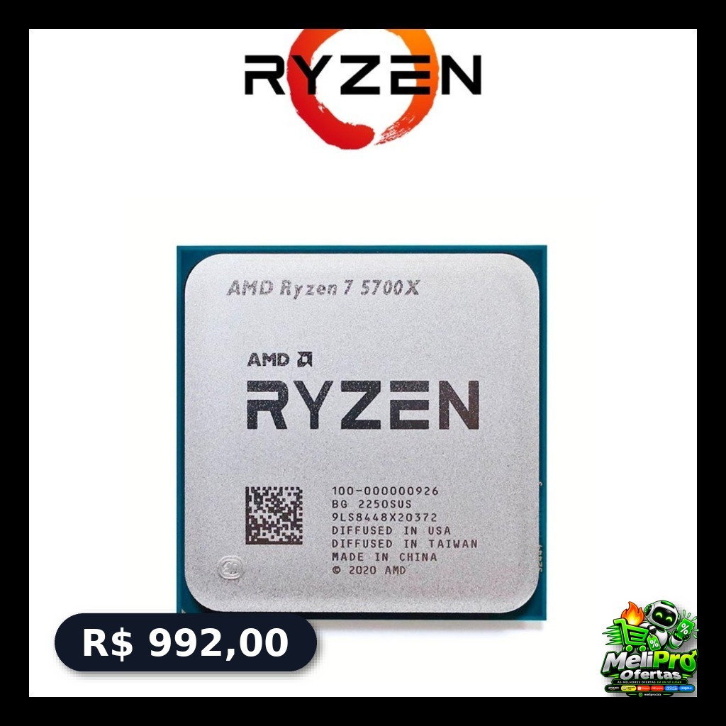 5700x Processador Ryzen 7 5700x 3.4ghz (4.6ghz Max) - Novo S/Box