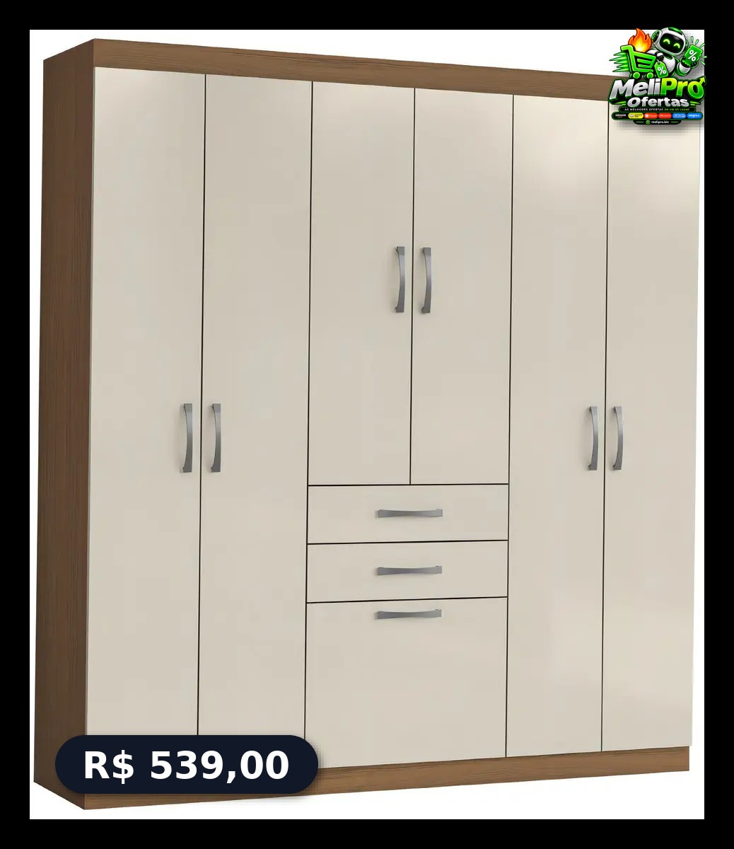 Guarda Roupas Casal 7 Portas 2 Gavetas Lisboa Aramóveis