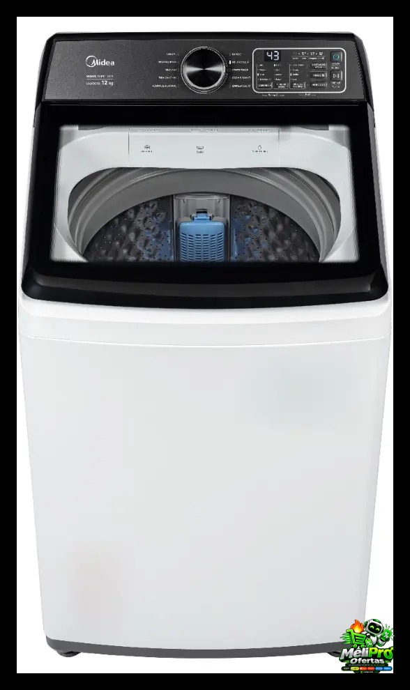 Máquina De Lavar Roupas 12kg Branca Midea Wave Impeller 127v