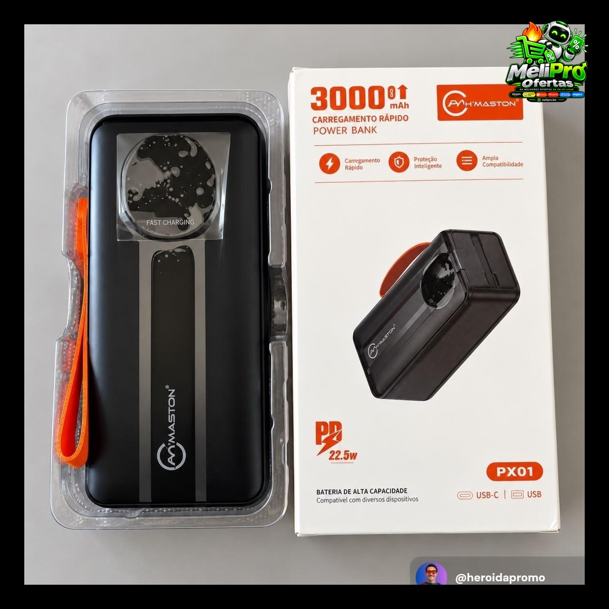 Power Bank Portátil 30000 22.5w Digital