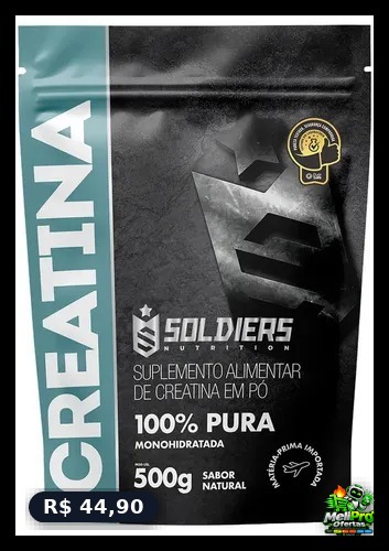 Creatina Monohidratada 500g Soldiers Nutrition