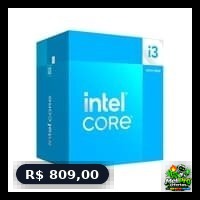 Processador Intel Core I3 14100 3 5Ghz 4 7.0Ghz Max Turbo Cache 12 MB 4 Nucleos 8 Threads Lga 1700 Com Video Integrado B
