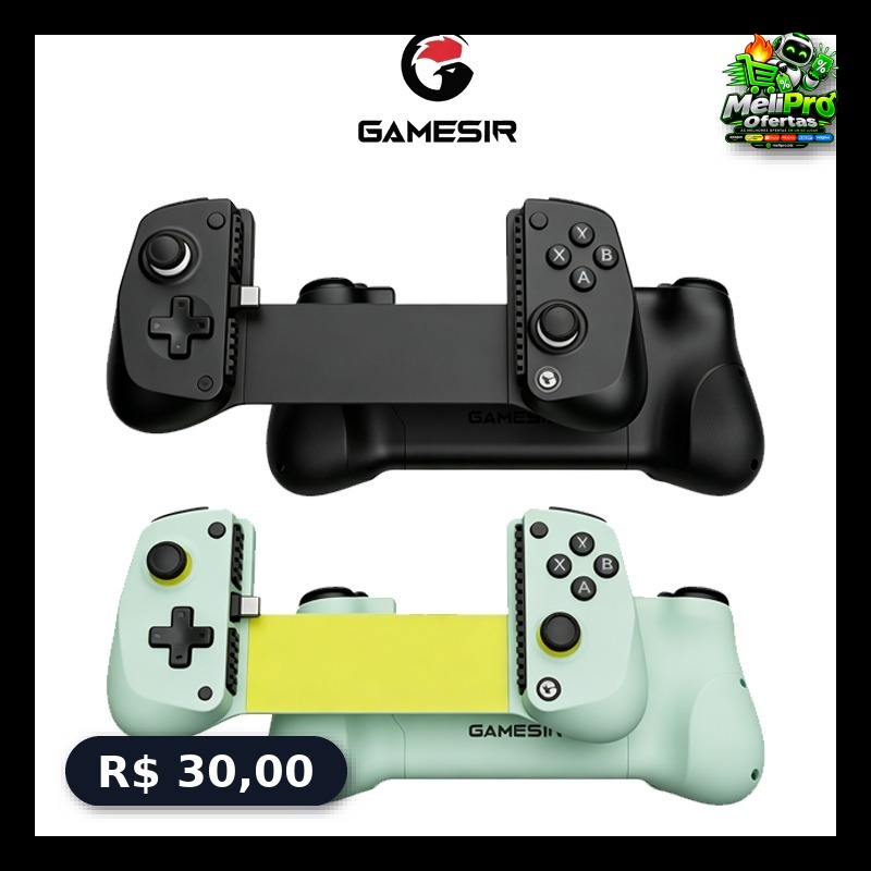 Controle Gamepad GameSir X5 Lite USB-C para Android e iPhone 15/16 com Hall Effect Turbo Leve 135g