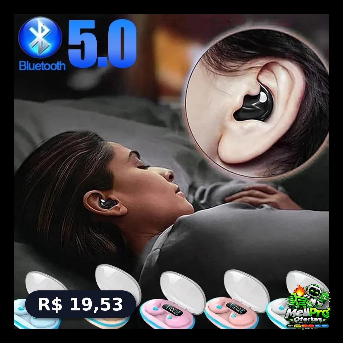 X55 Fones De Ouvido Invisíveis TWS Sem Fio