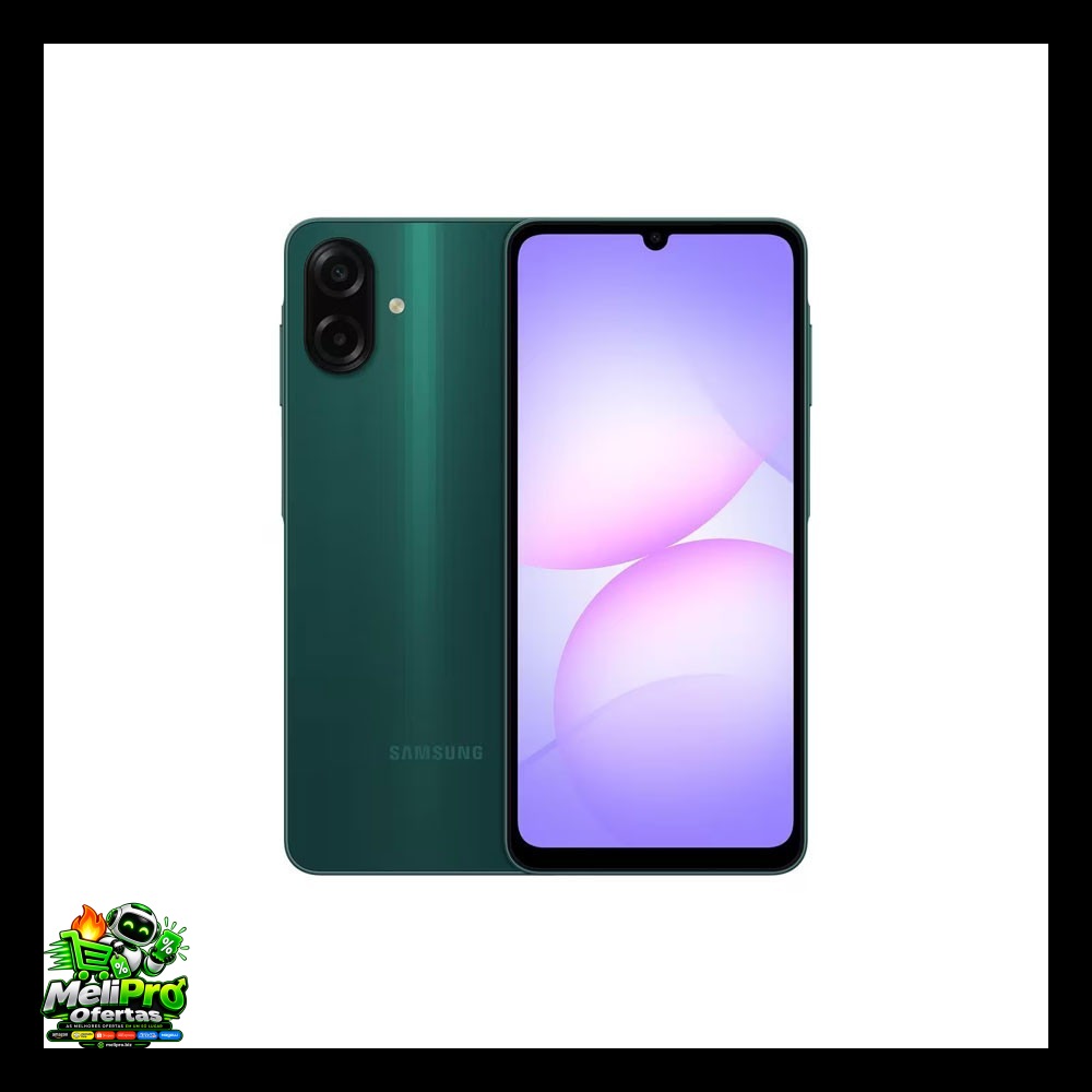 Celular Galaxy A07 Tela 6.7 128GB 4G 90Hz Câmera Dupla 50MP Verde Samsung
