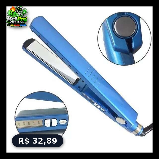 Prancha Chapinha de Cabelo Bivolt 110V/220V Nano Titanium