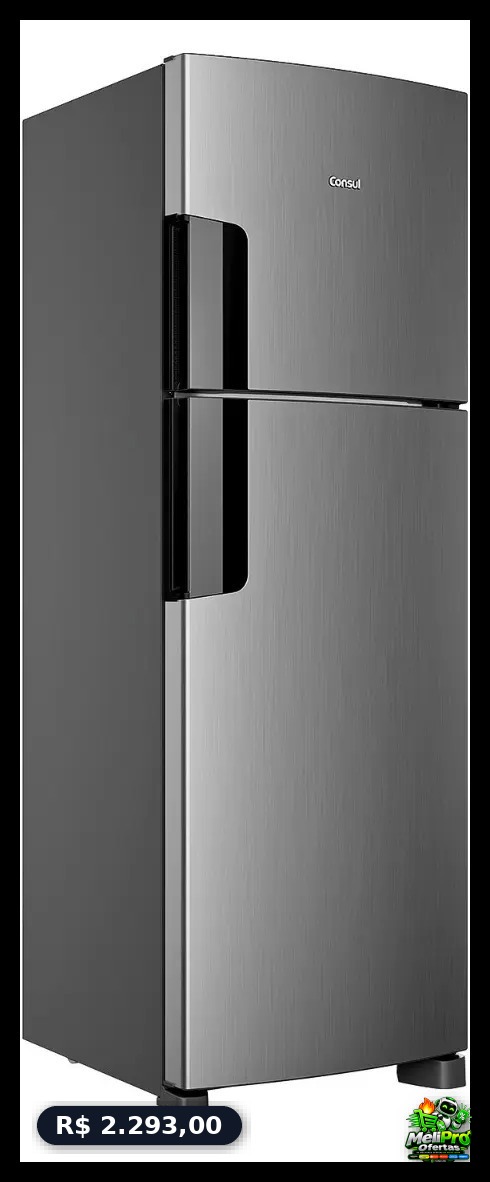 Geladeira Consul Frost Free 377 Litros Duplex Inox