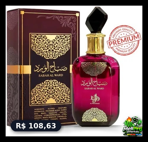 Perfume Árabe Sabah Al Ward Al Wataniahd 100ml