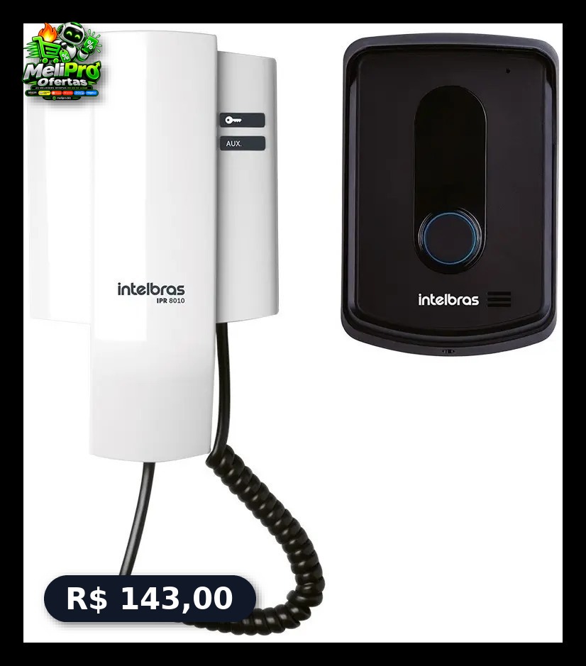 Porteiro Residencial Ipr 8010 Preto/Branco Intelbras