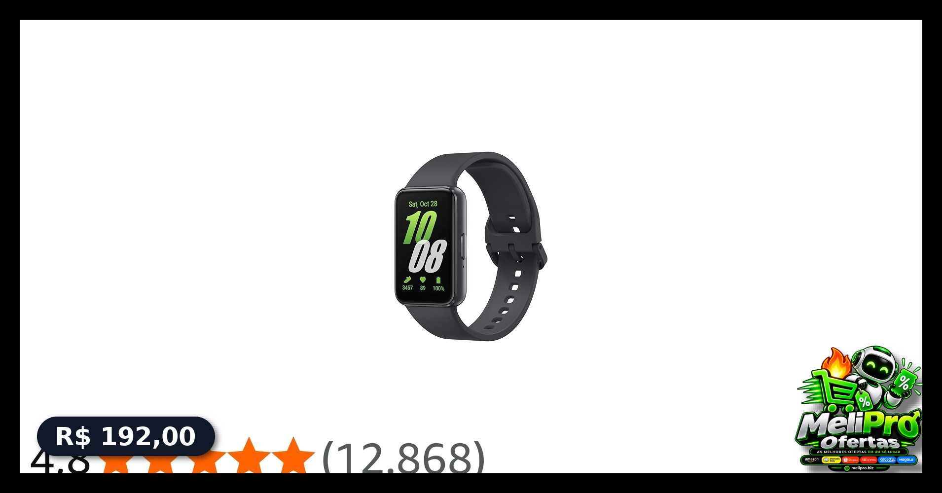 Smartwatch Samsung Galaxy Fit3 Display 1.6" Grafite