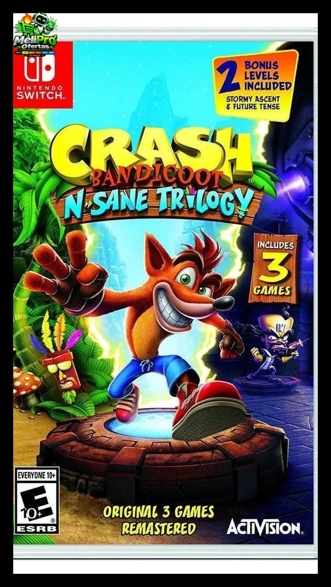 Jogo Crash Bandicoot N Sane Trilogy Switch Midia Fisica