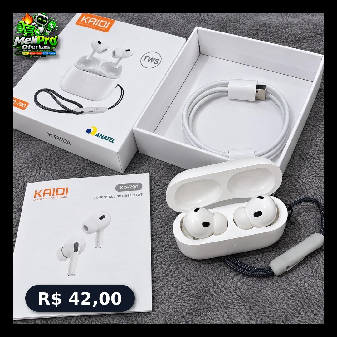 Fones de Ouvido Sem Fio Kaidi KD-790