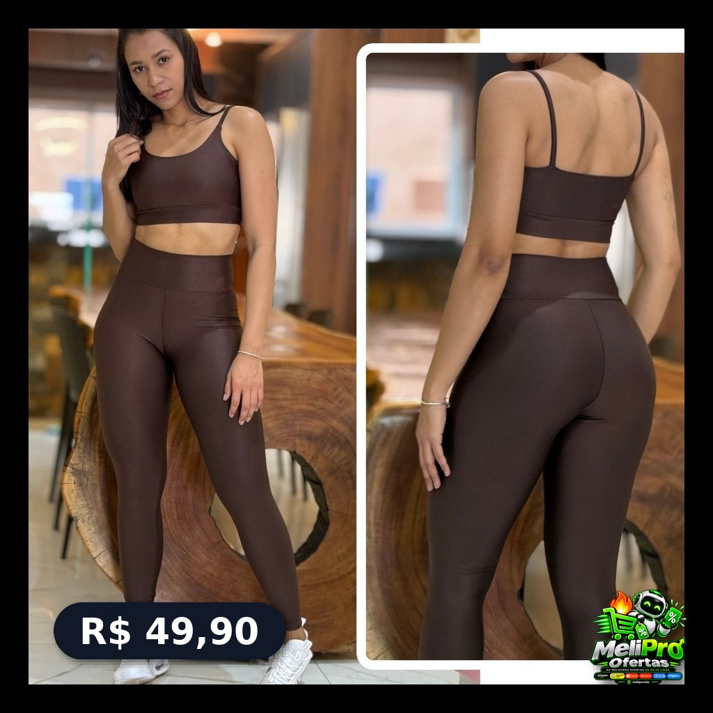 Conjunto Feminino de Academia Calça Legging + Top