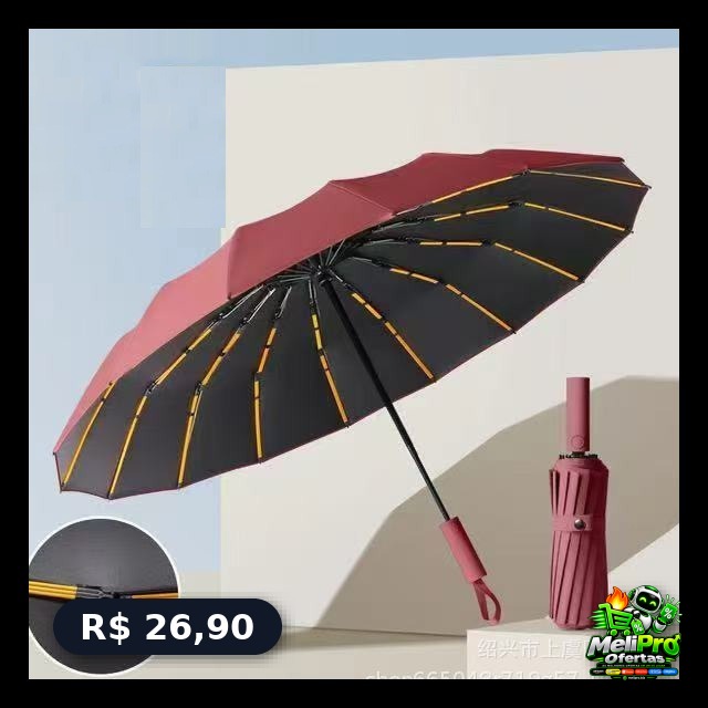 Guarda Chuva Automático Sombrinha Grande Proteção Solar UV