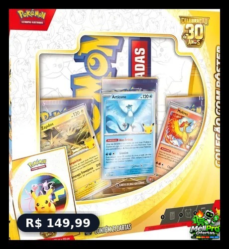 Pokémon Tcg: Coleção 30 Anos Box Com Pôster - Português