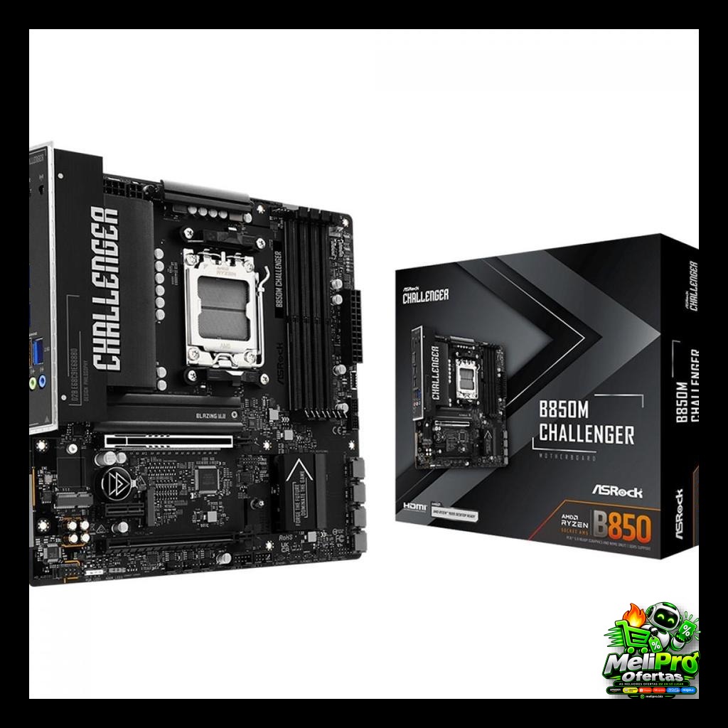 Placa Mãe ASRock B850M Challenger, Chipset B850, AMD AM5, mATX, DDR5