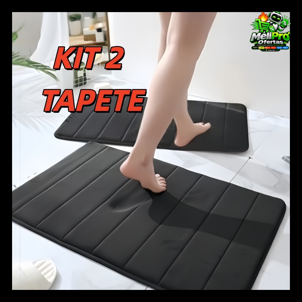 Tapete Soft Macio Antiderrapante Banheiro Sala e ​Quarto Super Absorvente