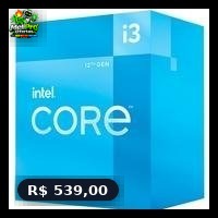 Processador Intel Core i3-12100F, 3.3GHz (4.3GHz Max Turbo), Cache 12MB, 4 Núcleos, 8 Threads, LGA 1700, Sem Vídeo Integ