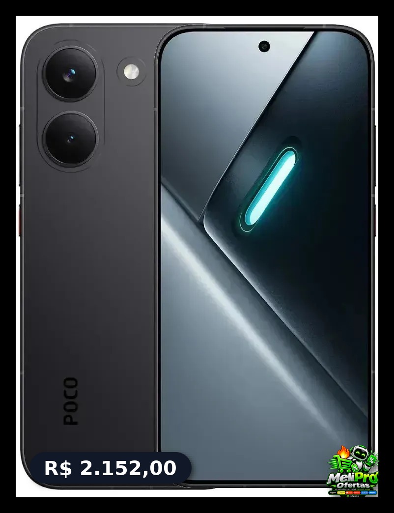 Celular Xiaomi Poco X8 Pro 5G 8GB 256GB dual sim cor preto