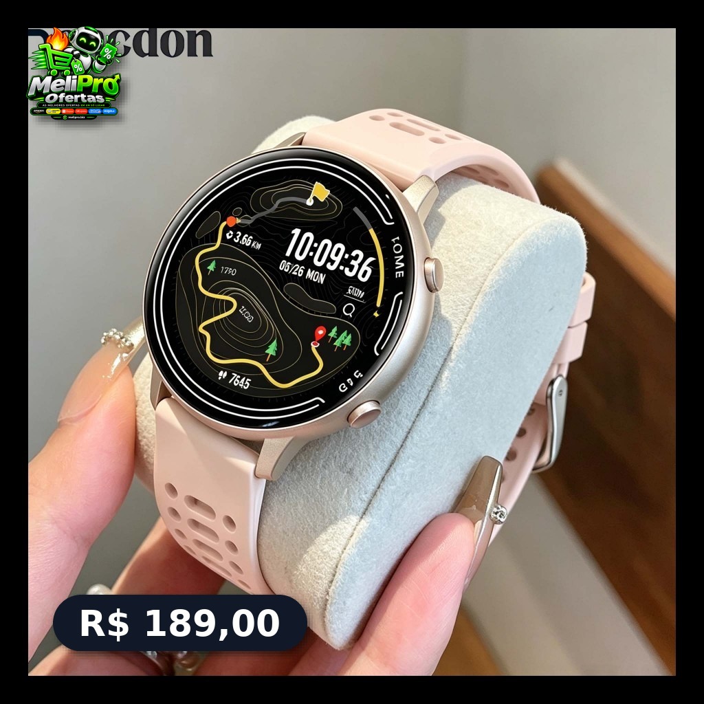 relógio smartwatch feminino/masculino Hancdon KC100 GPS 1.39''HD 100+