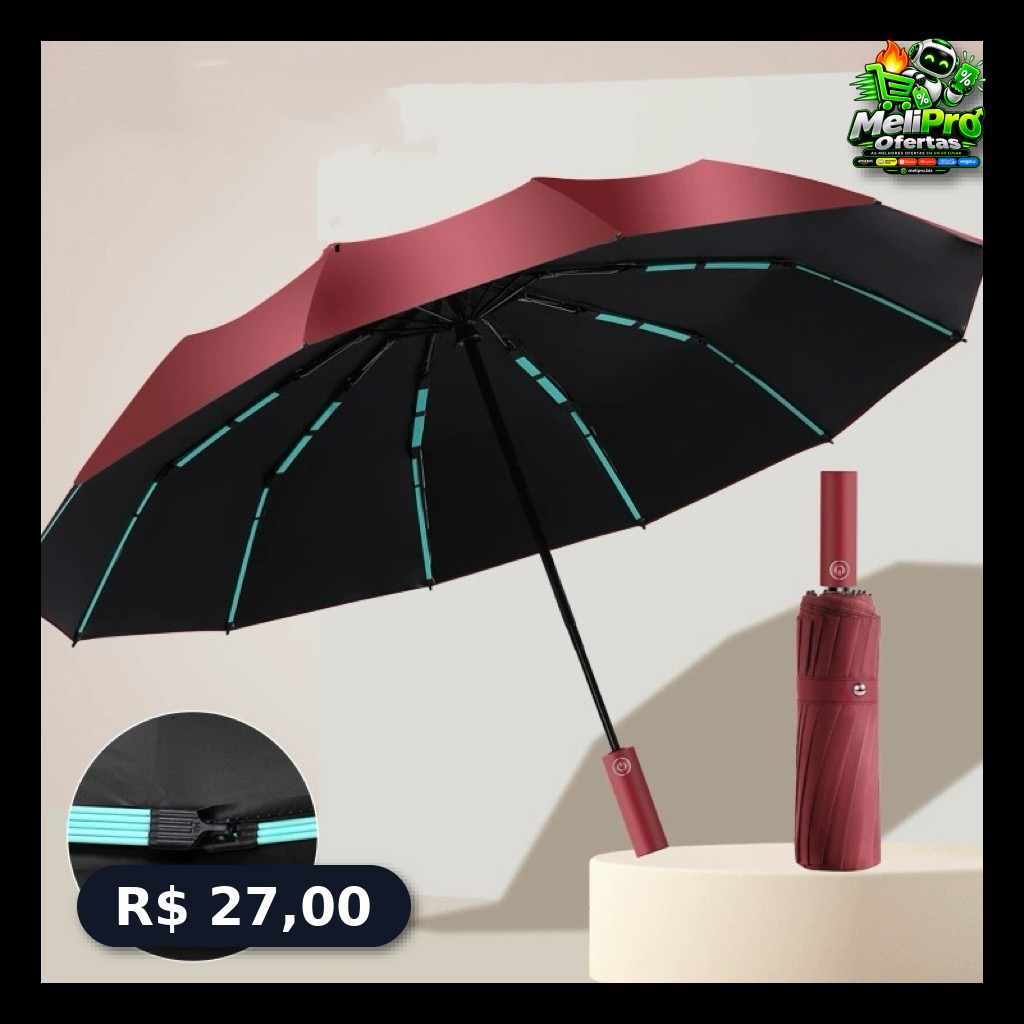 Guarda Chuva Automático Abre e Fecha Grande Reforçado
