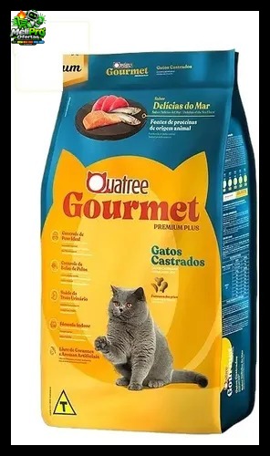 Quatree Premium Ração Gatos Castrados 10,1kg