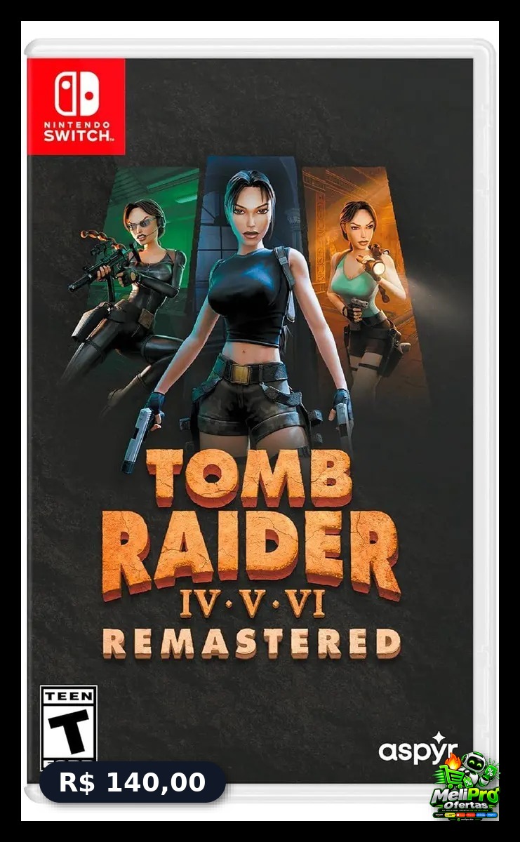 Tomb Raider IV-VI Remastered Midia Física Nintendo Switch PT/ES/EN/FR