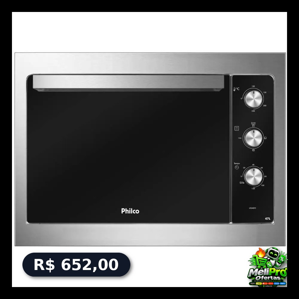 ESPAÇO DE SOBRA pras receitas!  forno elétrico 47L lindo