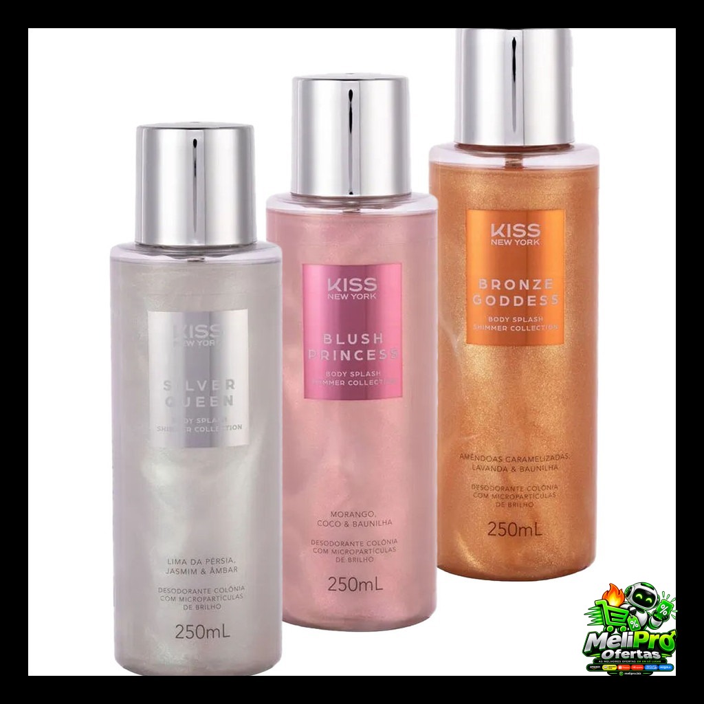 Body Splash Kiss New York Shimmer 250ml.