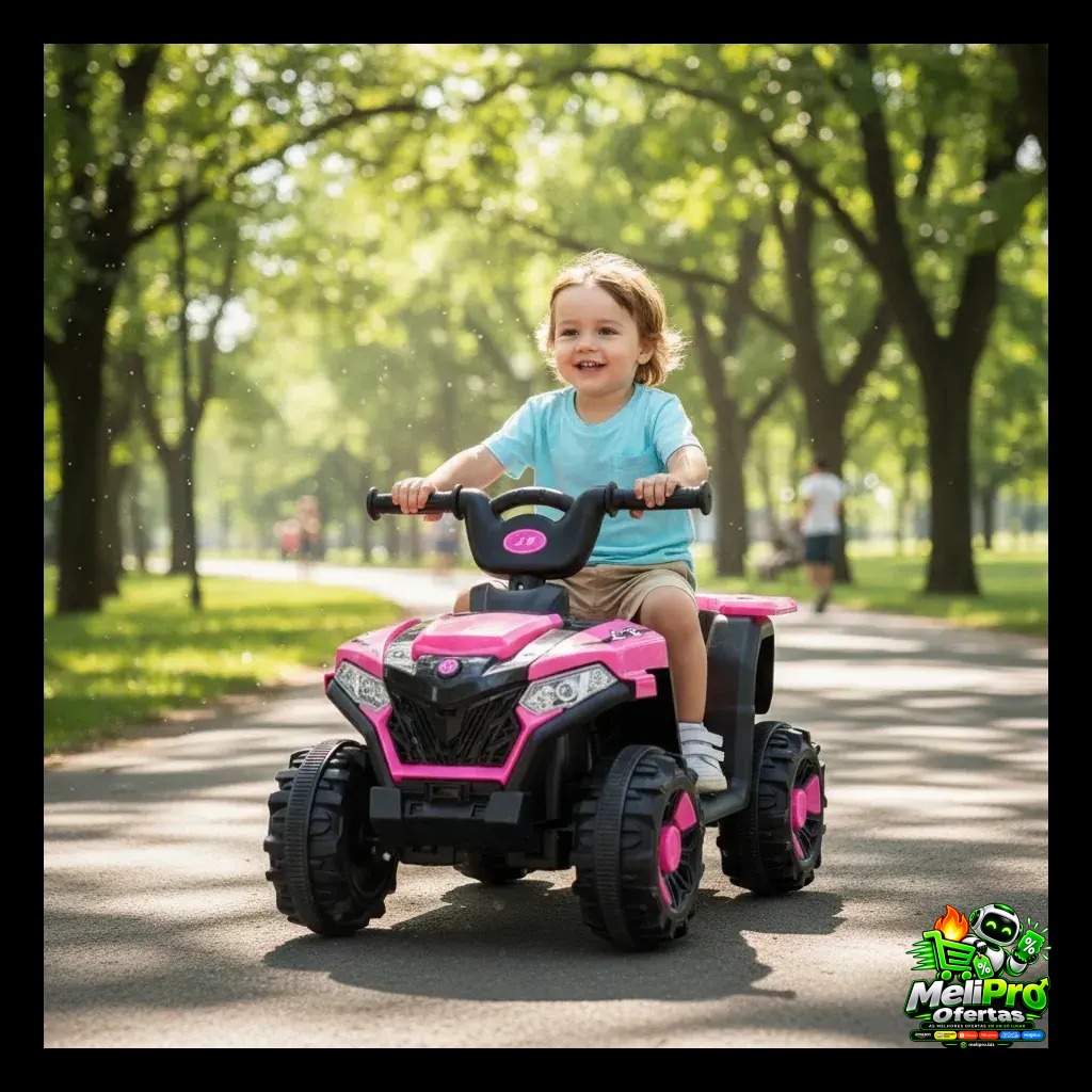 Quadriciclo Com Pedal Elétrico 6v Som E Farol Led Rosa