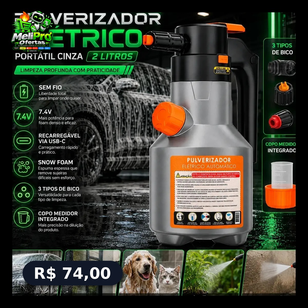 Pulverizador Elétrico Bahrein 2L