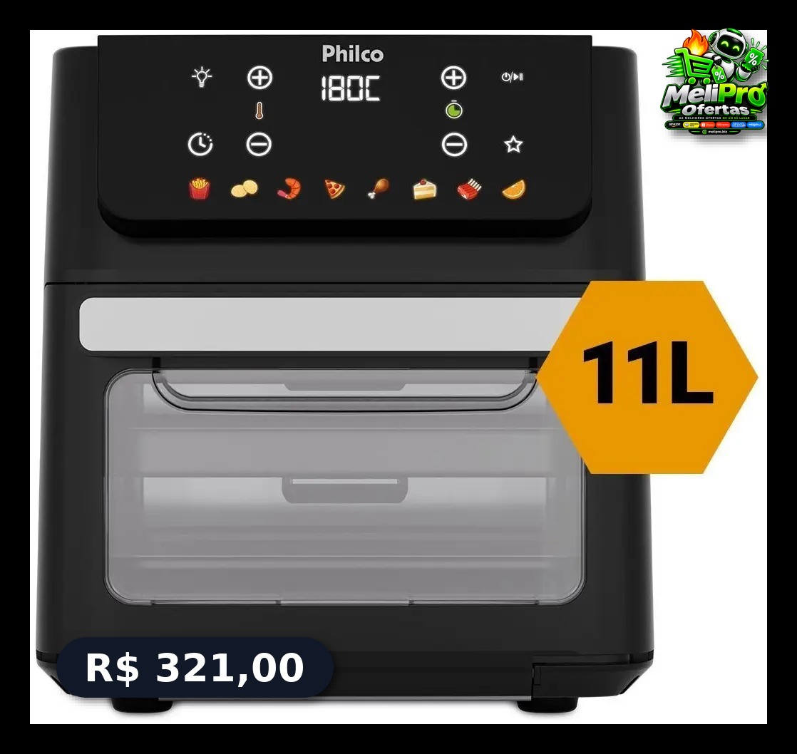 Fritadeira Air Fryer Philco Oven 11L 127V